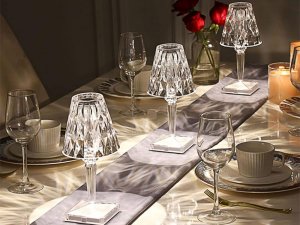 Lampka biurkowa Verk Lampka nocna stołowa kryształ led rgb usb pilot 10