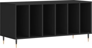 vidaXL Szafka na płyty, czarna, 100x38x48 cm, materiał drewnopochodny 2