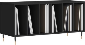 vidaXL Szafka na płyty, czarna, 100x38x48 cm, materiał drewnopochodny 3