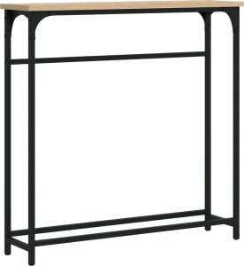 vidaXL Stolik konsolowy, dąb sonoma, 75x19,5x75 cm 2