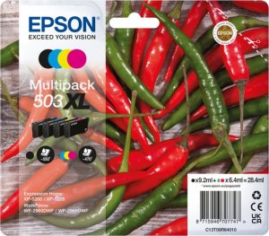 Epson Epson 503XL nabój z tuszem 4 szt. Oryginalny Wysoka (XL) wydajność Czarny, Cyjan, Purpurowy, Żółty 1