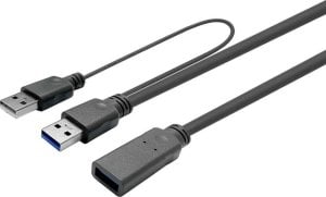 Kabel USB VivoLink USB-A - USB-A 12.5 m Czarny (PROUSB3AAF12.5C) 1