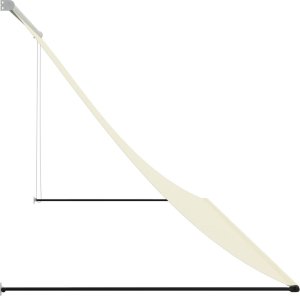 vidaXL Markiza zwijana, kremowa, 300x150 cm, tkanina i stal 4