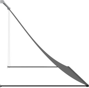 vidaXL Markiza zwijana, antracytowa, 250x150 cm, tkanina i stal 4