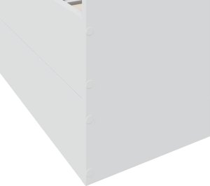 vidaXL Rama łóżka z szufladami, biała, 75x190 cm 8
