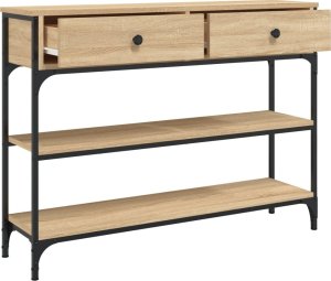 vidaXL Stolik konsolowy, dąb sonoma, 100x25x75 cm 5