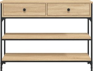 vidaXL Stolik konsolowy, dąb sonoma, 100x25x75 cm 6