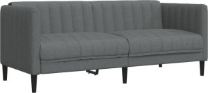 vidaXL 3-cz. komplet wypoczynkowy, ciemnoszary, obity tkaniną 5