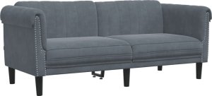 vidaXL Sofa dwuosobowa, ciemnoszara, aksamit 2