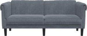 vidaXL Sofa dwuosobowa, ciemnoszara, aksamit 4