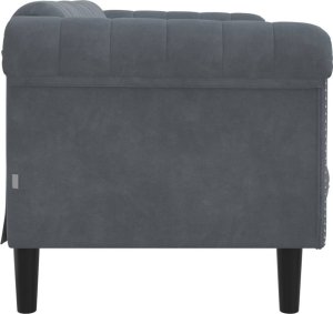 vidaXL Sofa dwuosobowa, ciemnoszara, aksamit 5