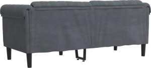 vidaXL Sofa dwuosobowa, ciemnoszara, aksamit 6