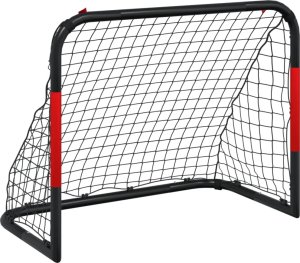 vidaXL Bramka piłkarska z siatką, czerwono-czarna, stal, 90x48x71 cm 2