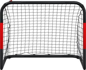 vidaXL Bramka piłkarska z siatką, czerwono-czarna, stal, 90x48x71 cm 4