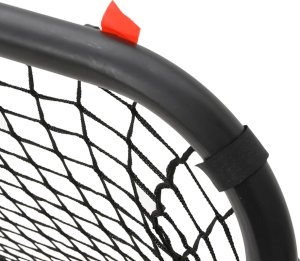 vidaXL Bramka piłkarska z siatką, czerwono-czarna, stal, 90x48x71 cm 7