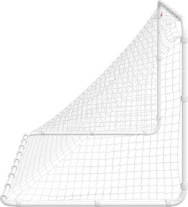vidaXL Bramka do piłki nożnej, biała, 122x81x81 cm, stalowa 5