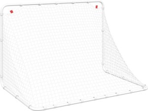 vidaXL Bramka do piłki nożnej, biała, 122x81x81 cm, stalowa 6