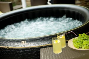 Jacuzzi ogrodowe MSpa Basen z hydromasażem dmuchane Exotic MSpa 4 osoby SPA Bąbelki 12