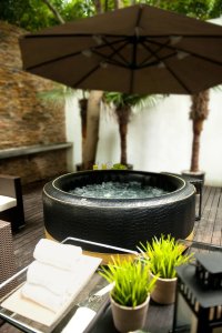 Jacuzzi ogrodowe MSpa Basen z hydromasażem dmuchane Exotic MSpa 4 osoby SPA Bąbelki 13