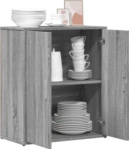 vidaXL Szafka, szary dąb sonoma, 60x31x70 cm, materiał drewnopochodny 4