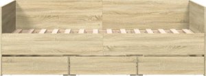 vidaXL Leżanka z szufladami, dąb sonoma, 75x190 cm 4