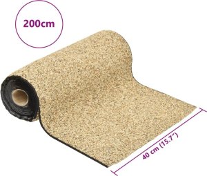 Palenisko ogrodowe vidaXL Wykładzina do oczka wodnego, z kamyczkami, piaskowa, 200x40 cm 6