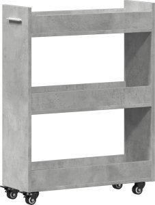 vidaXL Szafka na kółkach, szarość betonu, 60x22x79 cm 2