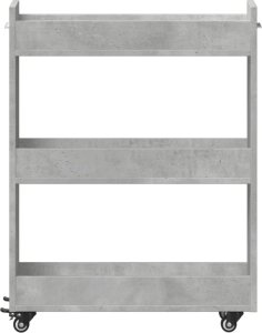 vidaXL Szafka na kółkach, szarość betonu, 60x22x79 cm 5