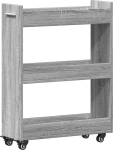 vidaXL Szafka na kółkach, szary dąb sonoma, 60x22x79 cm 2