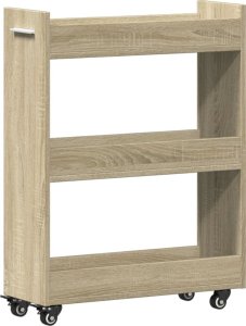 vidaXL Szafka na kółkach, dąb sonoma, 60x22x79 cm 2