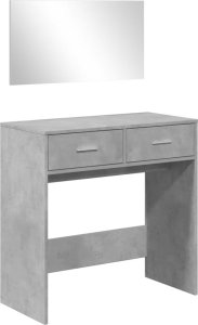 vidaXL Toaletka z lustrem, szarość betonu, 80x39x80 cm 2