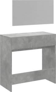 vidaXL Toaletka z lustrem, szarość betonu, 80x39x80 cm 7
