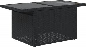 vidaXL 11-cz. zestaw wypoczynkowy do ogrodu, poduszki czarny rattan PE 6