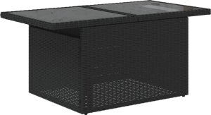 vidaXL 10-cz. zestaw wypoczynkowy do ogrodu, z poduszkami, czarny 5