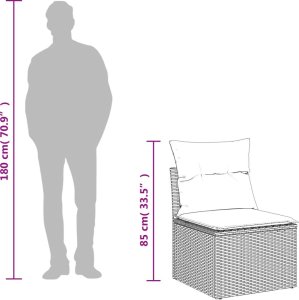 vidaXL 10-cz. zestaw wypoczynkowy do ogrodu, z poduszkami, czarny 12