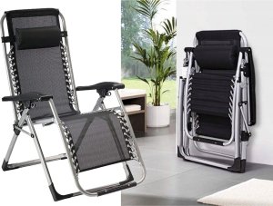 Verk Leżak ogrodowy plażowy składany poduszka gravity grawitacyjny wzmocniony Leżak ogrodowy plażowy składany poduszka gravity grawitacyjny wzmocniony 11