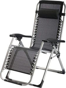 Verk Leżak ogrodowy plażowy składany poduszka gravity grawitacyjny wzmocniony Leżak ogrodowy plażowy składany poduszka gravity grawitacyjny wzmocniony 2