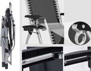 Verk Leżak ogrodowy plażowy składany poduszka gravity grawitacyjny wzmocniony Leżak ogrodowy plażowy składany poduszka gravity grawitacyjny wzmocniony 3