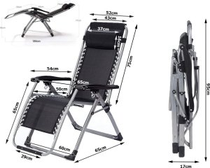 Verk Leżak ogrodowy plażowy składany poduszka gravity grawitacyjny wzmocniony Leżak ogrodowy plażowy składany poduszka gravity grawitacyjny wzmocniony 6