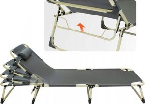 Verk Łóżko turystyczne polowe składane leżak leżanka regulacja oparcia kanadyjka Łóżko turystyczne polowe składane leżak leżanka regulacja oparcia kanadyjka 6