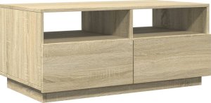 vidaXL Stolik kawowy z oświetleniem LED, dąb sonoma, 90x49x40 cm 3