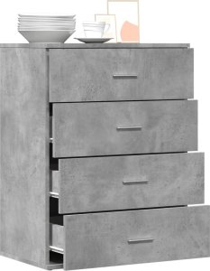vidaXL Szafka, szarość betonu, 60x39x80 cm, materiał drewnopochodny 4