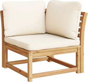 vidaXL 4-cz. zestaw wypoczynkowy do ogrodu, poduszki, drewno akacjowe 4