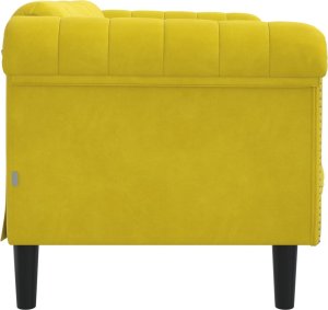 vidaXL Sofa dwuosobowa, żółta, aksamit 5