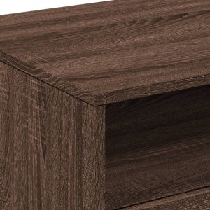 vidaXL Stolik kawowy z oświetleniem LED, brązowy dąb, 90x49x40 cm 9