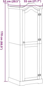vidaXL Szafa Corona, 55x52x170 cm, lite drewno sosnowe 9
