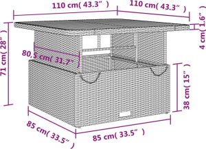 vidaXL 5-cz. zestaw mebli ogrodowych z poduszkami, czarny, polirattan 12