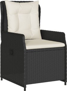 vidaXL 9-cz. zestaw mebli ogrodowych z poduszkami, czarny, rattan PE 3