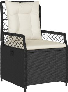 vidaXL 9-cz. zestaw mebli ogrodowych z poduszkami, czarny, rattan PE 3