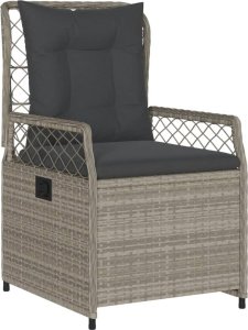 vidaXL 7-cz. zestaw mebli ogrodowych z poduszkami, szary, rattan PE 3